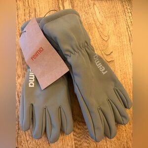 Remia softshell waterproof gloves kids 6-8 year gray tech touch winter wear